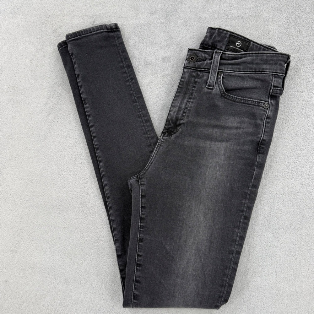 AG Adriano Goldschmied Mila Super High Rise Skinny Jeans Womens 24R Faded Black